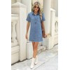 LOOKUB Denim Dress Casual Womens Denim Dress Blue Jean Dress