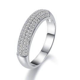 JXSJEW Fashion Cubic Zirconia Sparkling Created Diamond for Women Wedding Party (9)