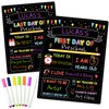 Double-Sided First Day of School Chalkboard Board, 12×10 Inch