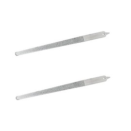Lima de uñas con polvo de diamante de 2 piezas: pulidor de uñas de acero inoxidable con doble cara profesional antideslizante