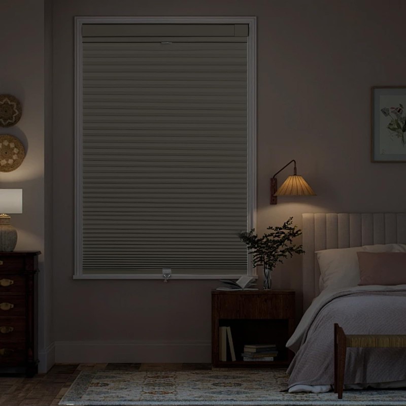 No Drill No Tools Blackout Cellular Shades,Custom Size Top Down
