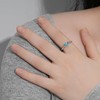 SAIERMEI Butterfly Birthstone Ring for Women Teens Daughters: Sterling Silver