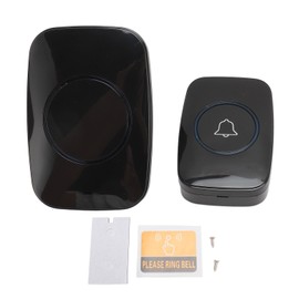 Wireless Doorbell Kit 38 Ringtones Door Bell Ringer 3 Levels Volume IP44 Waterproof Cordless Doorbell for Kitchen Bedroom Living Room EU Plug