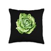 Iceberg Lettuce Cubism Throw Pillow