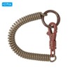 [PATIKIL] Retractor Bull Coil Spring Key Chain 2pcs Anti-lost Key