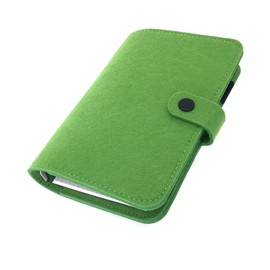 A6/ A5 6-Holes Felt Cover Round Ring View Binder File Folder for Loose Leaf Sheet Protectors/Notebook Refill/DIY Scrapbooking/Binder Cover Protector (Deep Olive Green, A6 Mini Set)