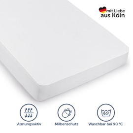 Blumtal Pack of 2 Waterproof Mattress Protectors, Oeko-Tex Certified, Breathable Mattress Topper, Tension Fixation, No Rustling, 60 x 120 cm