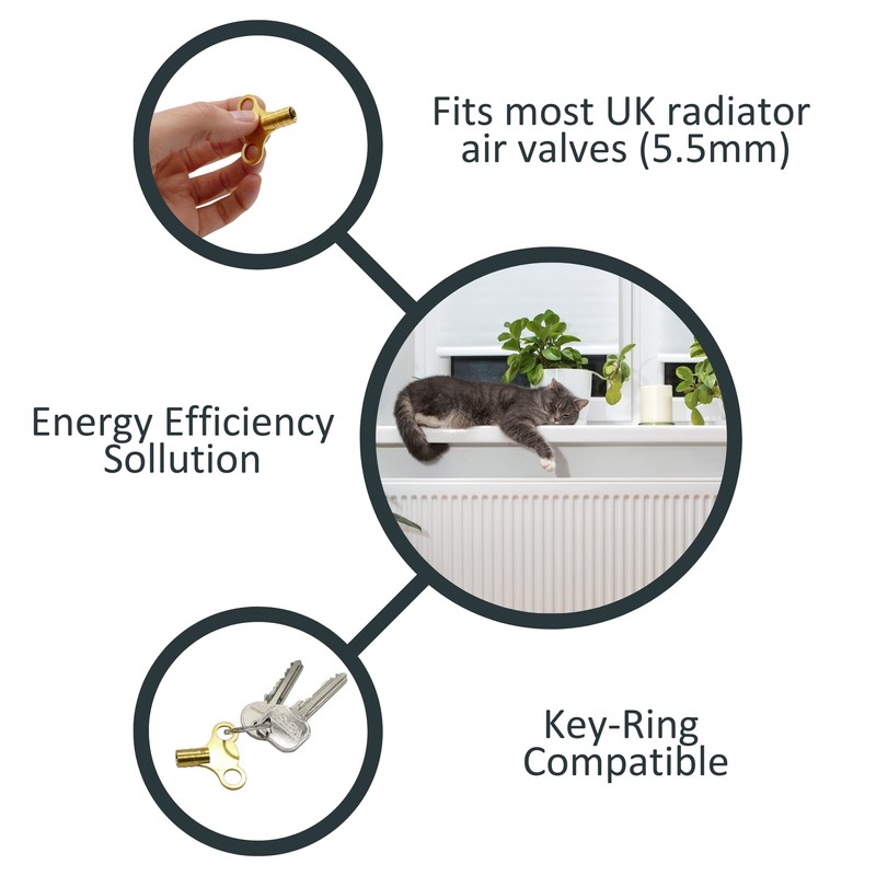 Radiator Bleed Key - Radiator Valve Key for Bleeding and