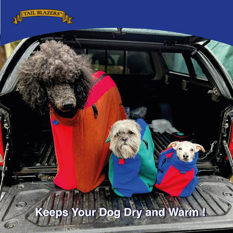 TAIL BLAZERS Quality Dog Drying Bag. Keep Dry & Warm