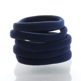 My Lello Large Thick Premium Elastic Ponytail Holder Seamless Hair Bands Navy Blue 100pcs