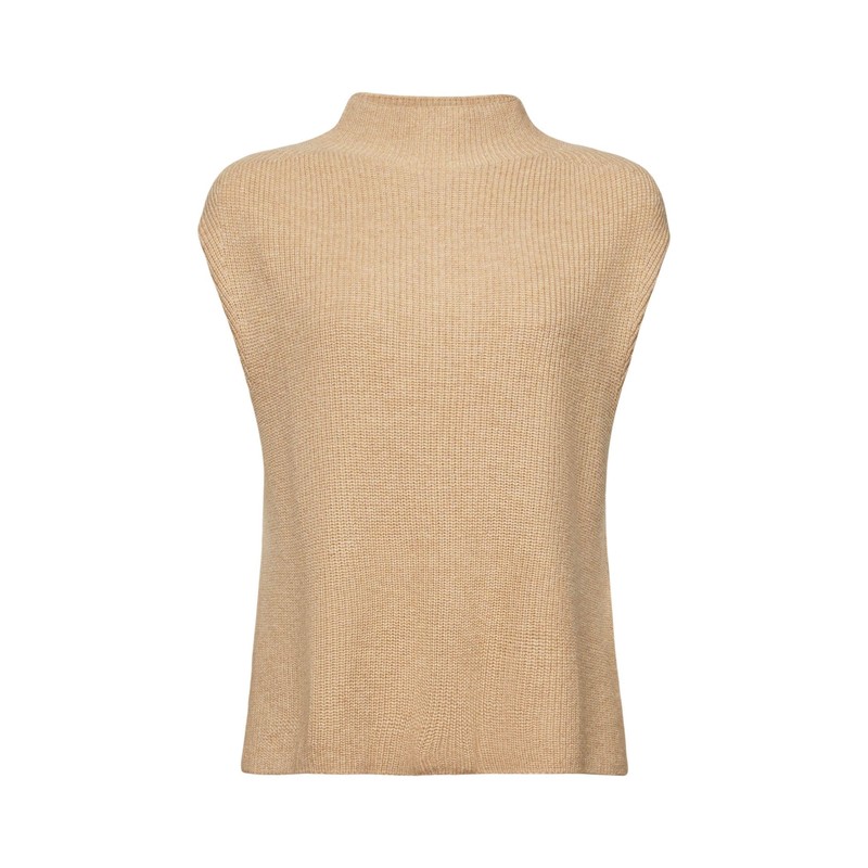 ESPRIT Women's Sweater Vest, 289/Sand 5