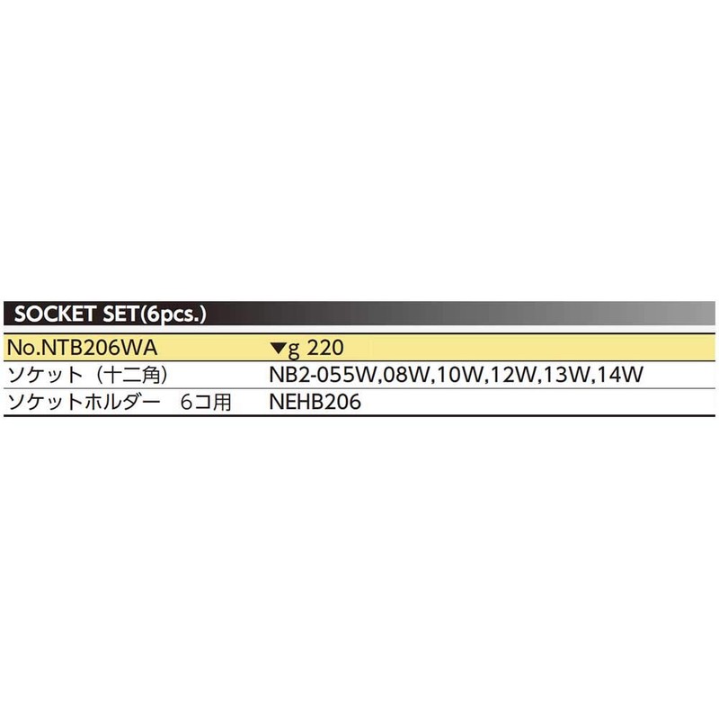 Nepros 1/4"sq. Socket Wrench Set (6pcs.)