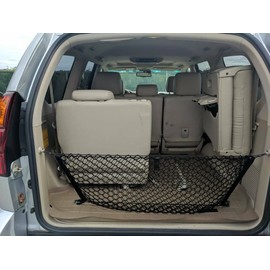 EACCESSORIES EA Rear Trunk Organizer Cargo Net for Lexus GX470 2003-2009 – Envelope Style Cargo Net for SUV - Premium Mesh Elastic Car Trunk Organizer Vehicle Carrier Storage – Compatible with GX470