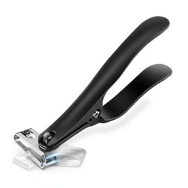 360° Rotating Nail Clippers for Toenail, Long Handle Large Nail Cutter for Thick Nails Heavy Duty Strong Toe Nail Clippers for Men Women Seniors Elderly with Nail File (360° Rotating-Black)