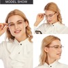 AQWANO Rimless Reading Glasses Women Fashion Designer Computer Blue Light