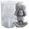 3D Skull Candle Mold Column Silicone Resin Mold for Aromatherapy