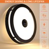Slypadan Outdoor Motion Sensor Flush Mount LED Light, 12" Dusk