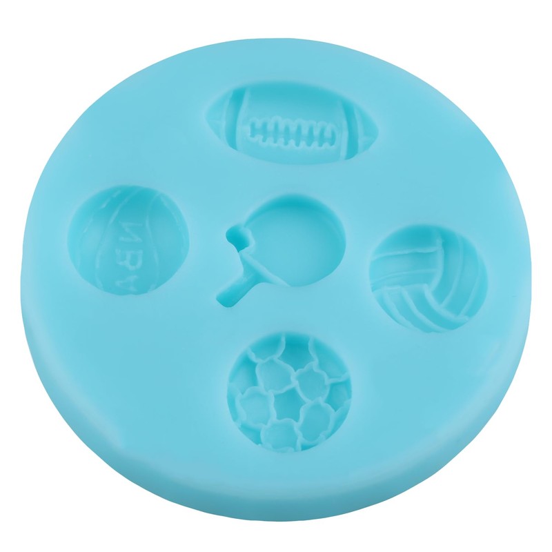 Sports Balls Fondant Molds Volleyball Basketball Silicone Mold