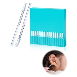 kasanidika 粘着式耳かき棒 耳かき 粘着 耳掃除【24本入り】耳かき棒 耳に優しい 耳垢をごっそり取る 子供 赤ちゃん 耳掃除用 樹脂系の合成ゴム