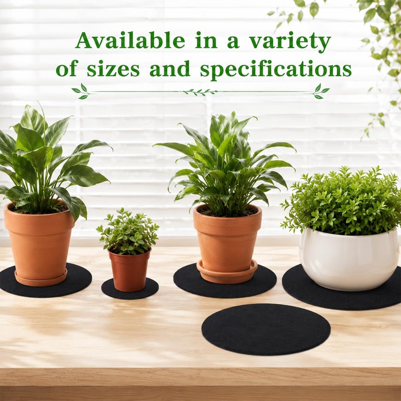6 Pcs Plant Saucers for Indoors, Felt Plant Mat, Round