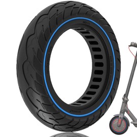 GLDYTIMES 10 inch Solid Rubber Tire, 10x2.125, 50/75-6.1 Tubeless Tyre for Xiaomi M365/Pro 1s/Pro 2, Gotrax G4/Xr/V2 Electric Scooter, 10x2 Puncture-Proof Explosion-Proof Wheel Replacement Blue 1pc