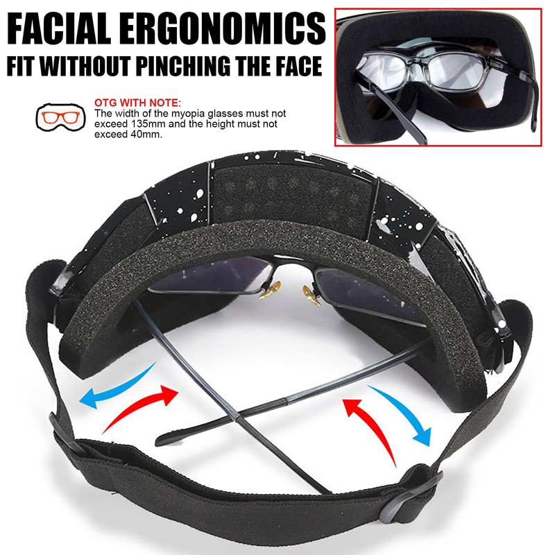 immoono Motorcycle Dirt Bike Goggles Windproof Dustproof ATV Racing Ski