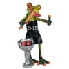 Frog with Grill light green, 14 cm, Garden - Decor