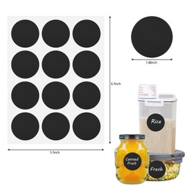 CREHODEC 180 Pcs Labels for Jars, Pantry Labels, Food Label Stickers, Reusable Chalkboard Labels for Kitchen, Bottles, Food Containers (1.5 x 1.5 inch)