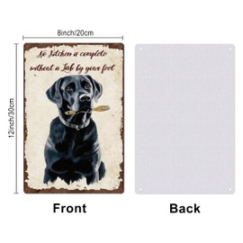 FREEBLOSS Labrador Vintage Metal Tin Sign Home Decor Labrador Sign Retro Labrador Metal Wall Art Sign for Dog Lovers Holiday Idea Labrador Enthusiast Metal Tin Sign