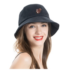 ZLYC Unisex Fashionable Embroidered Bucket Hat, Outdoor Summer Hat for Teenagers