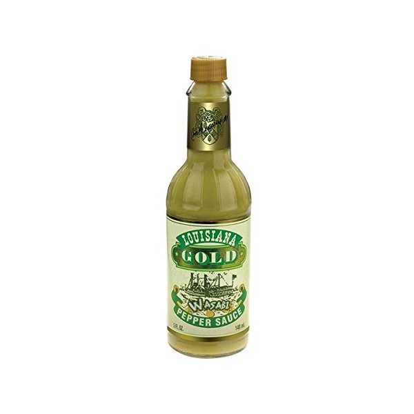 Louisiana Gold Wasabi Pepper Sauce - (3 Pack of 5 Oz.Bottles)