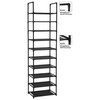 FIDUCIAL HOME 10 Tiers Shoe Rack 20-25 Pairs Sturdy Shoe