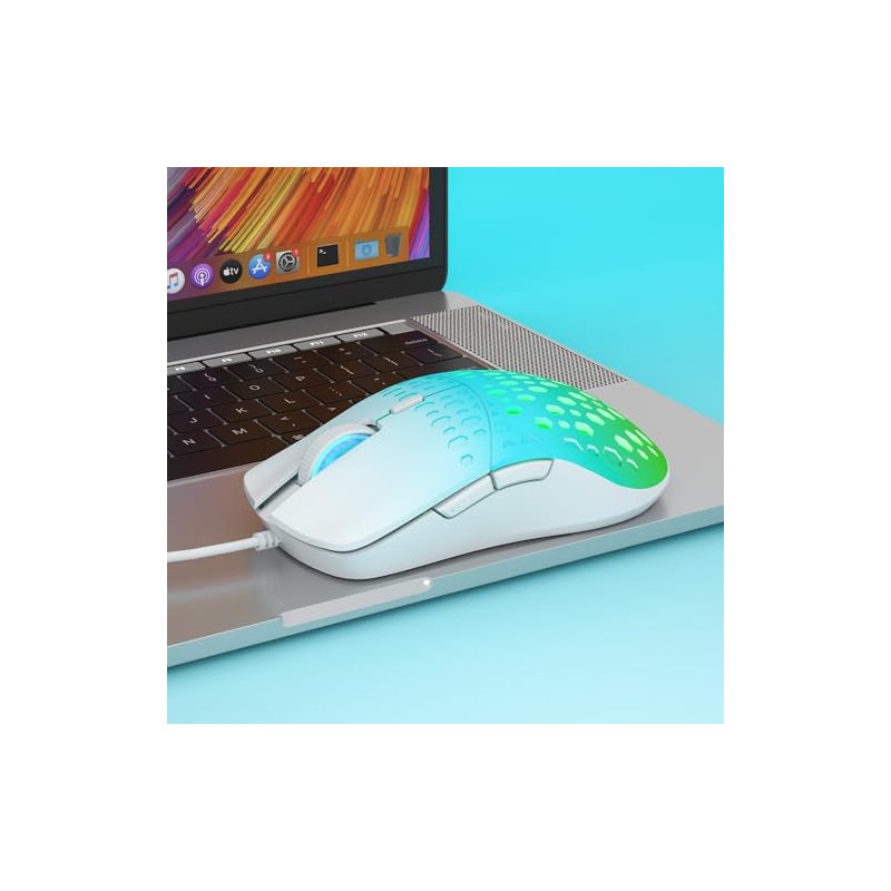 AULA Mouse Gamer S11 Pro, 3600 dpi, RGB, Cableado (Verde)