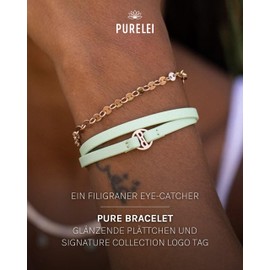 Purelei® Pure Bracelet (18K) - Elegant, Playful Women's Bracelet - Stainless Steel - Adjustable Length 16-19 cm - Hawaiian Inspired & Waterproof, Stainless Steel
