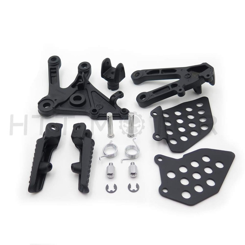 Black Front Rider Foot Pegs Bracket Fit For Honda Cbr600Rr