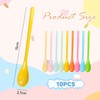 10-Piece Plastic Spoon Set, Multi-Color Plastic Spoons, Long Plastic Egg