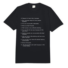 10 Reasons to Learn Sign Language Shirt, ASL Gifts Comfort Colors Adult Heavyweight T-Shirt