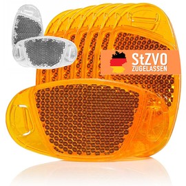Kellago Cat Eye Reflectors Bicycle [With Improved Reflection] 8 x Spoke Reflectors Bicycle StVzo Approved - Bicycle Reflectors for Spokes - Cat Eyes Bicycle Spoke Reflectors