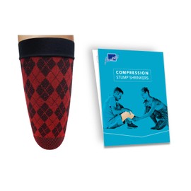 JianiMed Prosthetic Stump Shrinkers–above Knee, 35cm, Compression, 20-30, Amputee Socks, Tartan Pattern, Taiwan Excellence XL