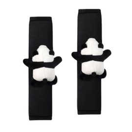 PreQuoro Car Seat Belt Cover Shoulder Pad Cute Panda Children Kids Backpack Shoulder Pad Decoration Set of 2