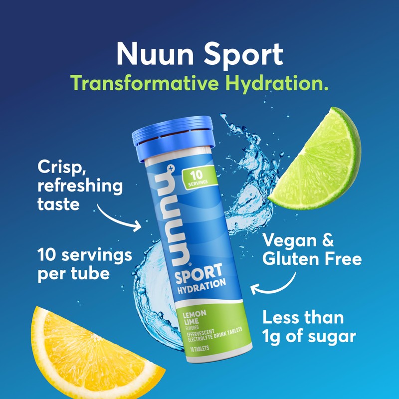 Nuun Sport Electrolyte Tablets with Magnesium, Calcium, Potassium, Chloride &