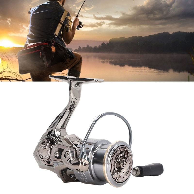 5.2:1 Fishing Reel Long Casting Metal Spinning Reels Chamfer Outlet