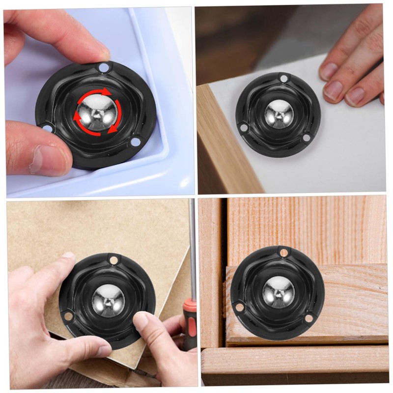 Zerodeko 6 Piezas Mini Ruedas Adhesivas Giratorias para Muebles Y