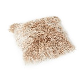 Reissner Lammfelle Tibet Lammfell Kissenbezug langflorig 40x40cm JAY107 Farbe beige (Tops)