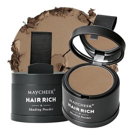 2 unidades de polvo de línea capilar mágica instantáneamente línea capilar sombra cubierta rápida corrector de raíz de cabello con toque esponjoso, cubierta de raíz para adelgazar el cabello, impermeable, no pegajoso #B