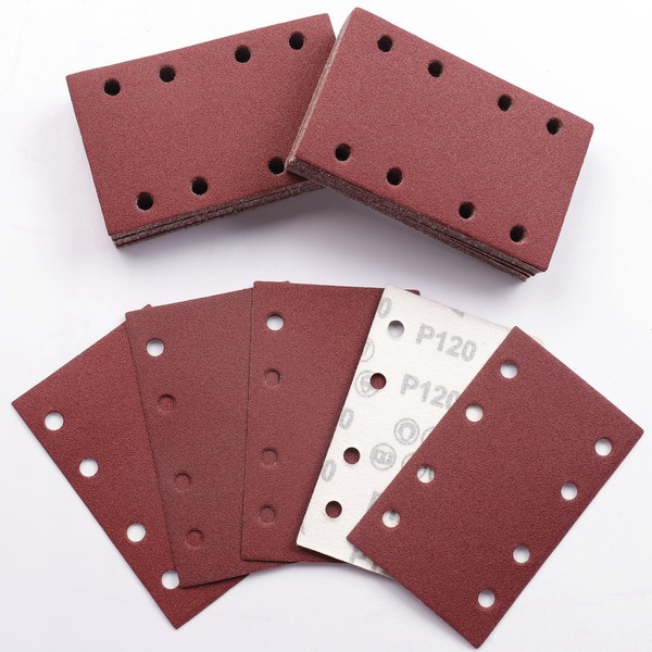 Sruhrak 80 x 133 mm Sandpaper, Pack of 50 Sanding
