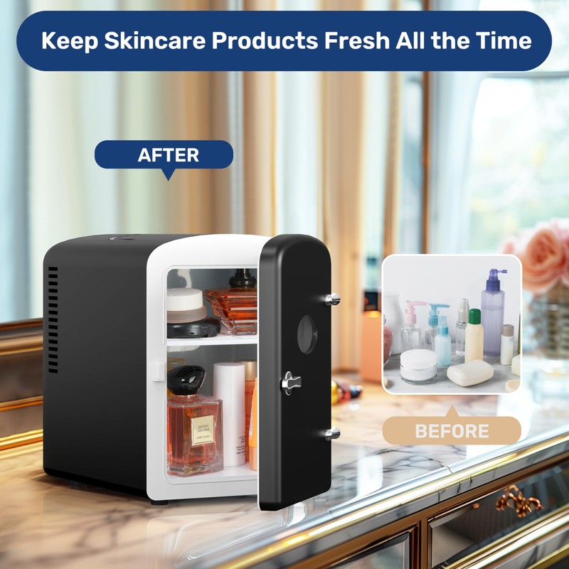 YSSOA 6L 8 Cans Compact Mini Fridge, Warmer and Cooler