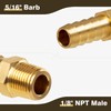 JUWO Brass Hose Barb Fitting, 5/16" Barb x 1/8" NPT