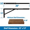 LEOPO 20 inch Folding Shelf Brackets-2 Pack Foldable Heavy Duty