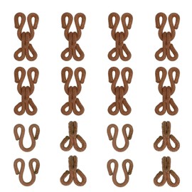 YELARXI Sewing Hooks and Eyes, 23mm Covered Hook Eye Sewing Closure Fasteners Sew on Snaps Fit for Bra Clothing Replacement Trousers Skirt Clothing DIY Craft (10 Pack, Brown)